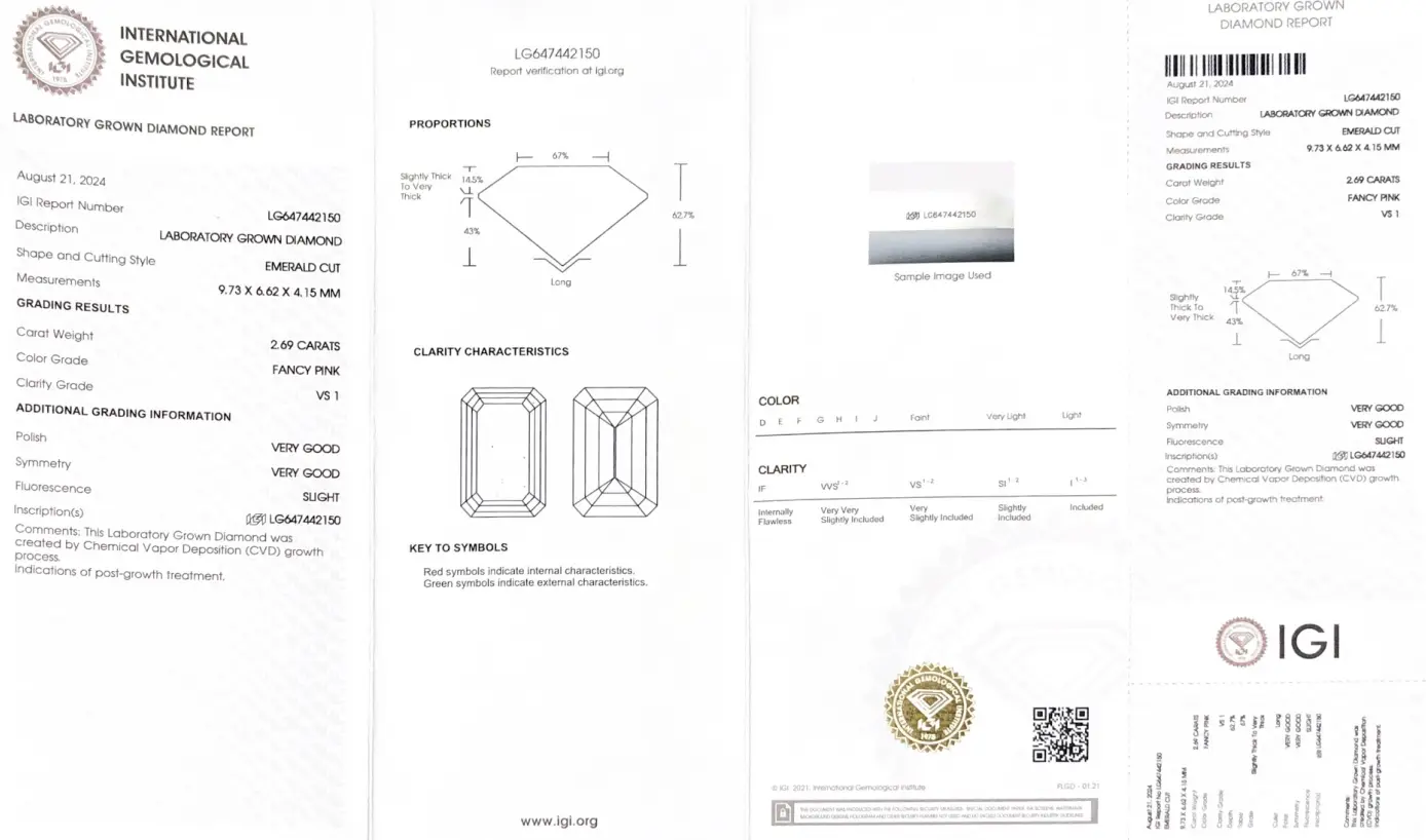 Synthetic Diamonds Pink Lab Diamond Wholesale - Messi Jewelry 6