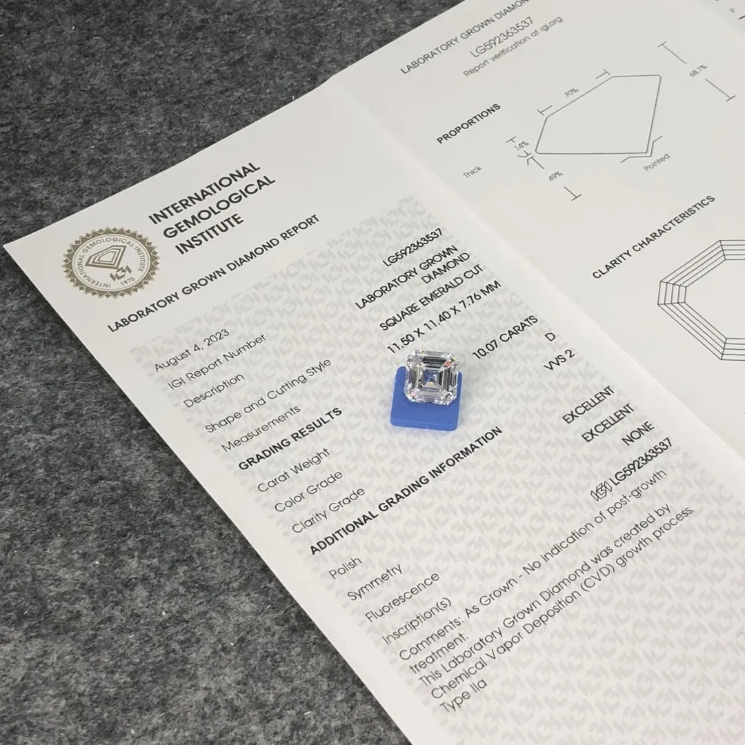 Messi Jewelry 5ct Lab Grown Diamond with Good Price 2