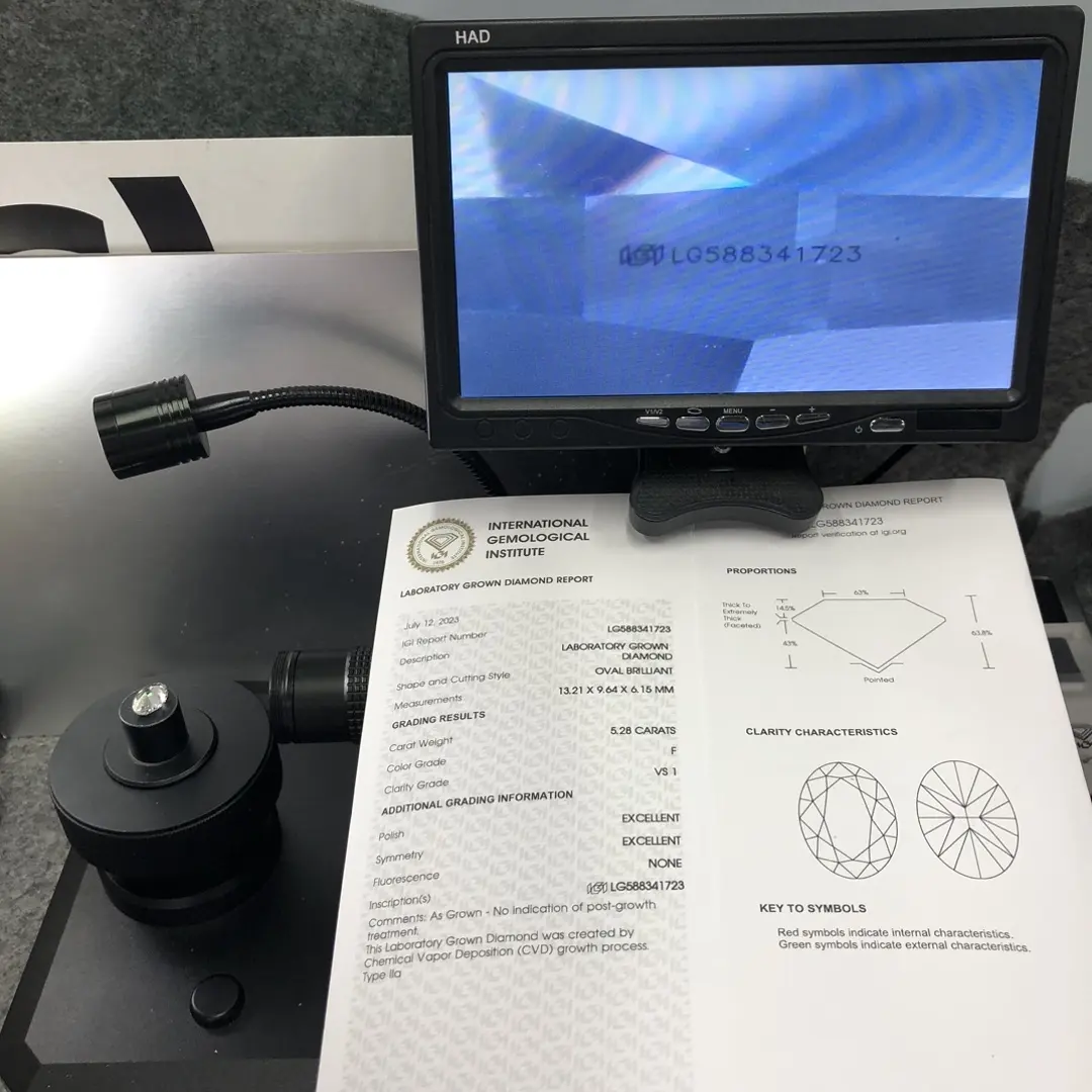 Praise 2 Carat Oval Lab Diamond for Bracelet 3