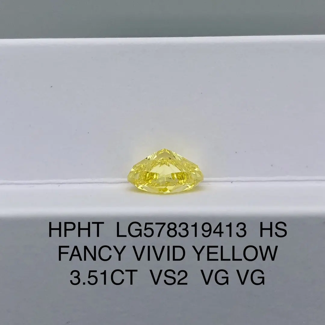 Lab Grown Diamond Heart Cut- FANCY VIVID YELLOW 2