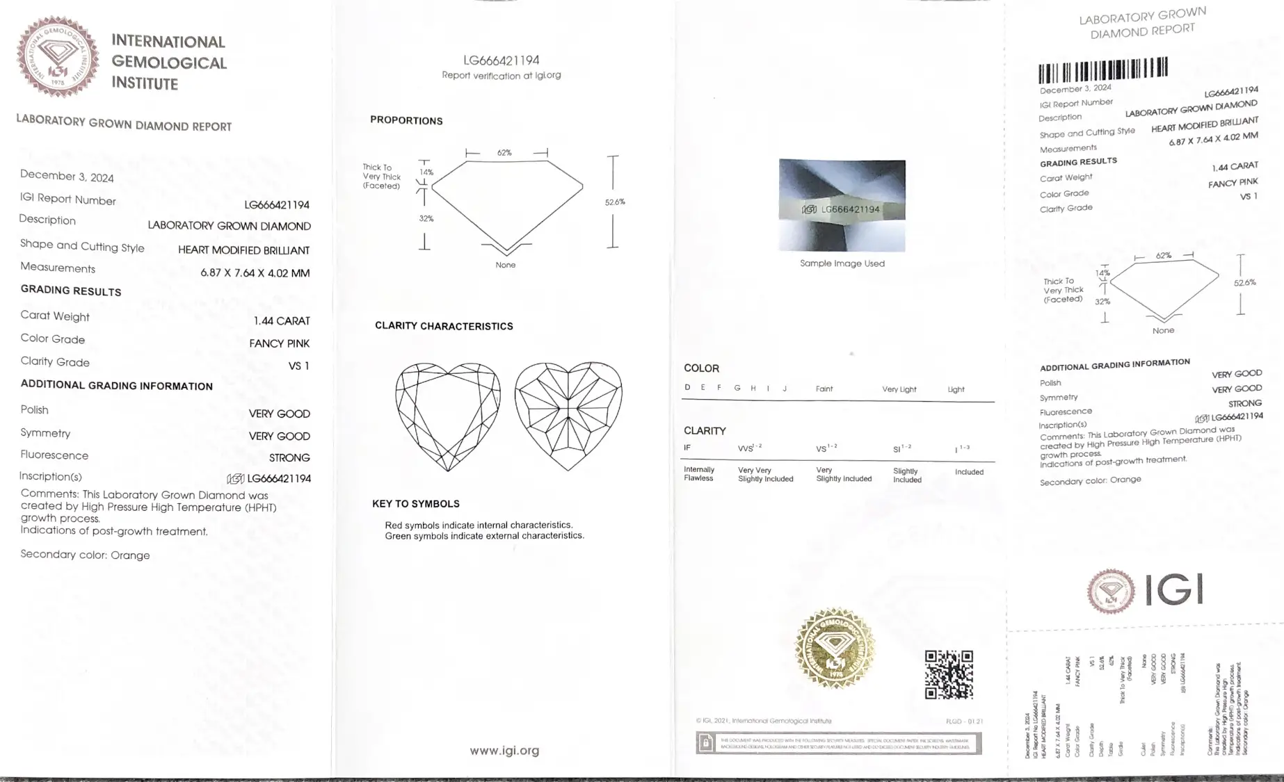 Heart Lab Diamond - IGI Certified Promise 3