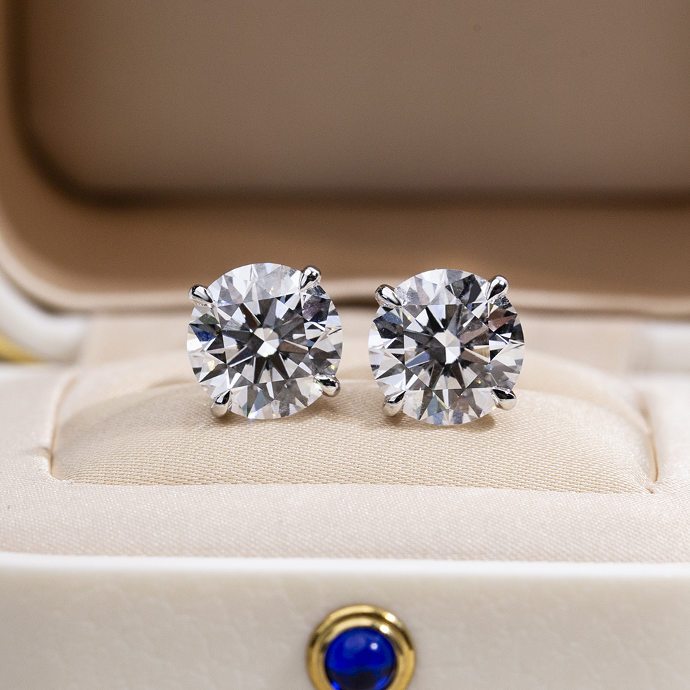 Customized Messi Jewelry White Gold Lab Diamond Earrings 11