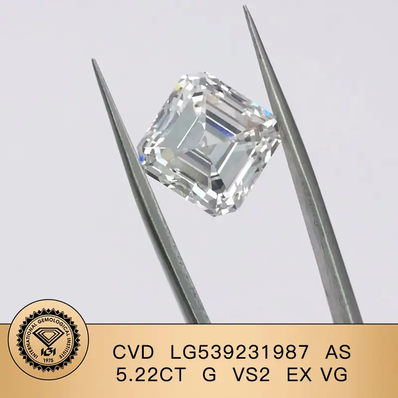 Igi Lab выращивает Diamond Cvd LG539231987 как 5,22CT G VS2 EX VG 1