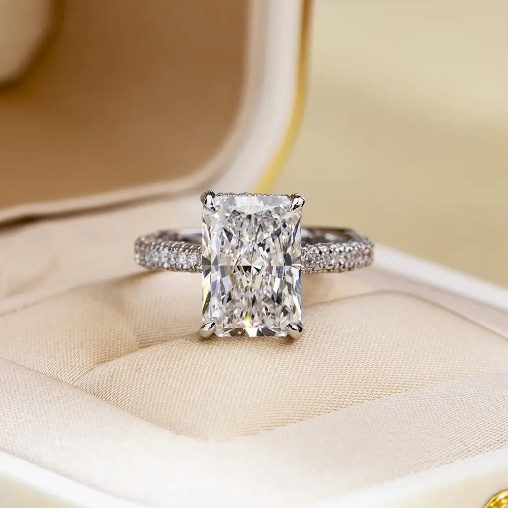 MSR-1713 Gioielli Messi Cut CVD Diamond CVD Diamond CVD 18K Oro bianco PT950 Ring Gold Giollo 14K Gioielli personalizzati 1