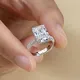 **Radiant Cut CVD Lab Diamond Ring in 18K White & 14K Yellow Gold** 2