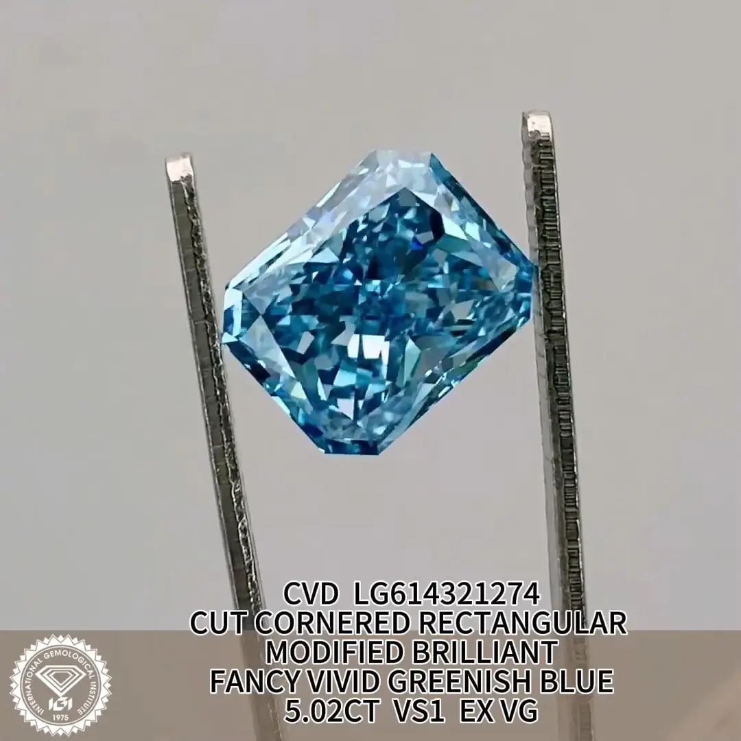 5.02ct Radiant Lab Diamond - IGI Certified, Perfect Symmetry & Cut 6