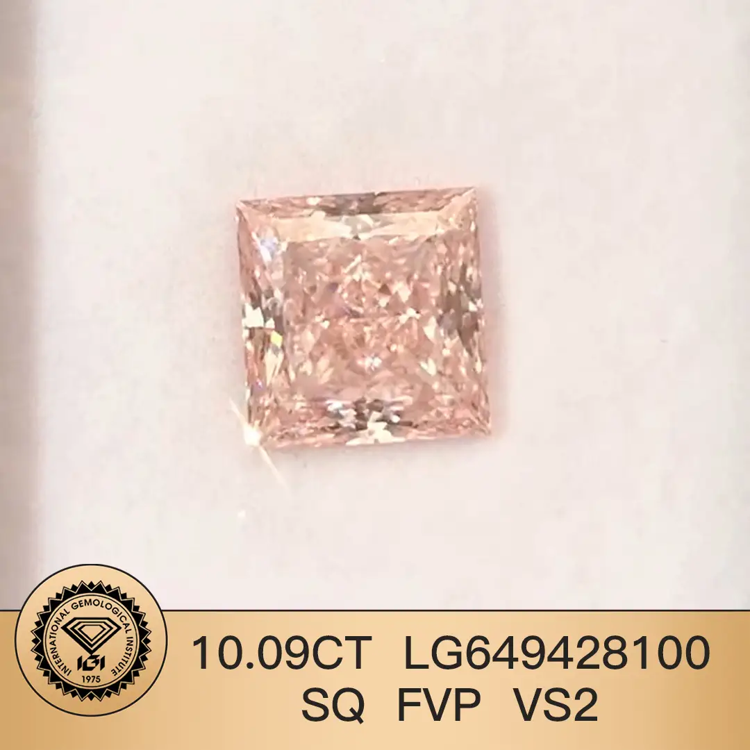 Lab Diamond 10.09ct LG649428100 Princess Cut Fancy Posa vivido VS2 LG649428100 | Gioielli Messi 1