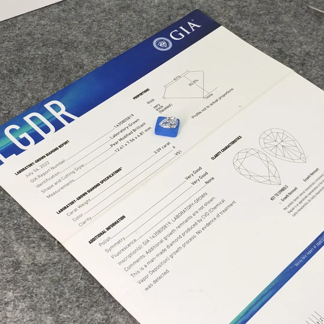 High End 3 Carat Lab Grown Diamond for Jewelry 3