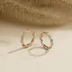 Messi Jewelry MSE-781 Lab Diamond Rose Gold Earrings 7