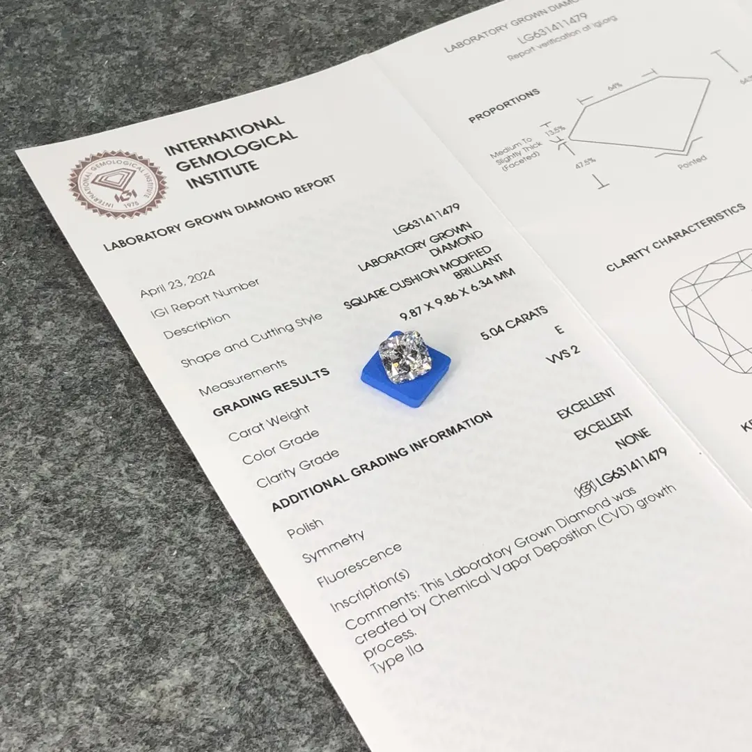 Messi Jewelry Diamanti coltivati ​​in laboratorio 9 carati Diamanti coltivati ​​in laboratorio 9 carati Garanzia di qualità 3
