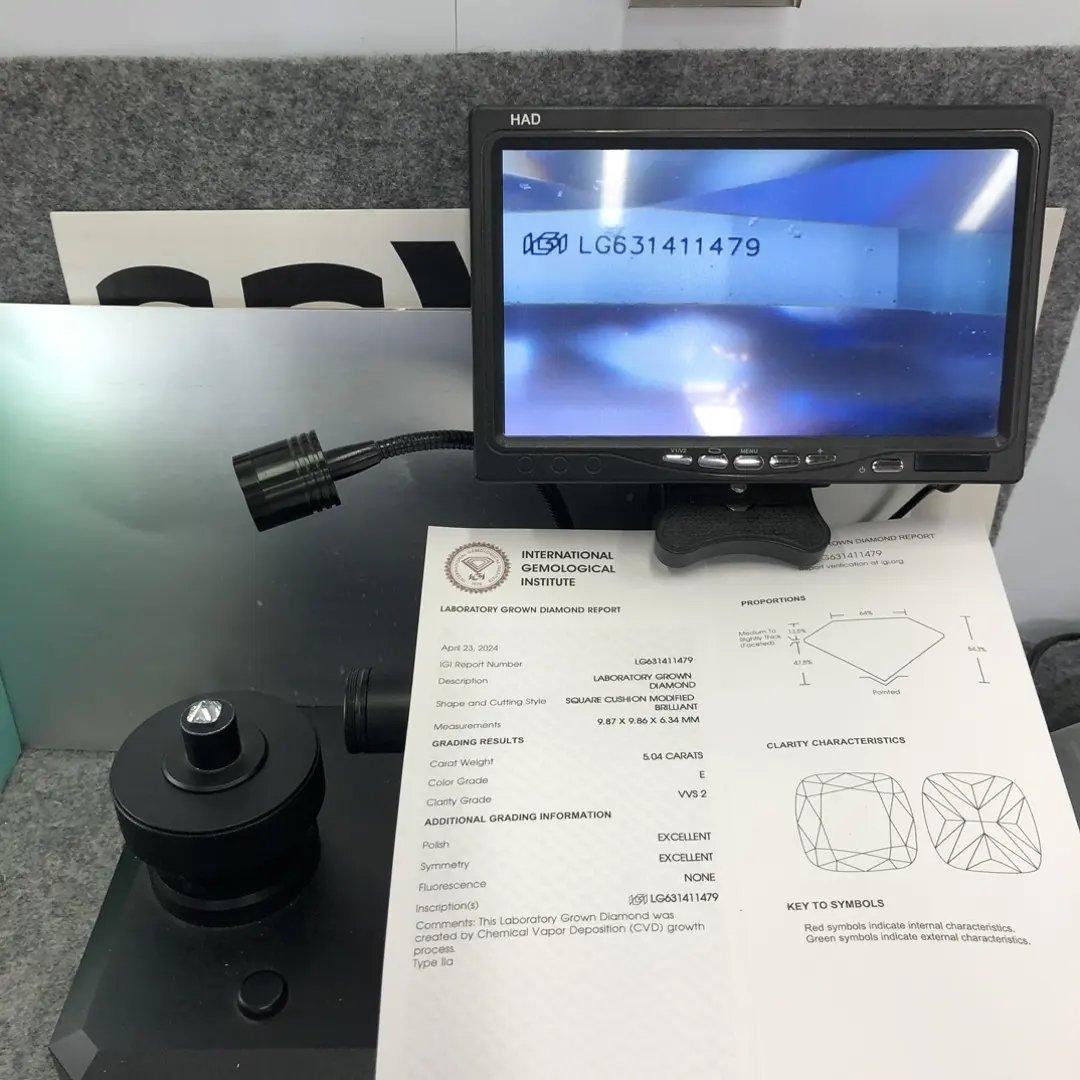 Messi Jewelry Diamanti coltivati ​​in laboratorio 9 carati Diamanti coltivati ​​in laboratorio 9 carati Garanzia di qualità 2