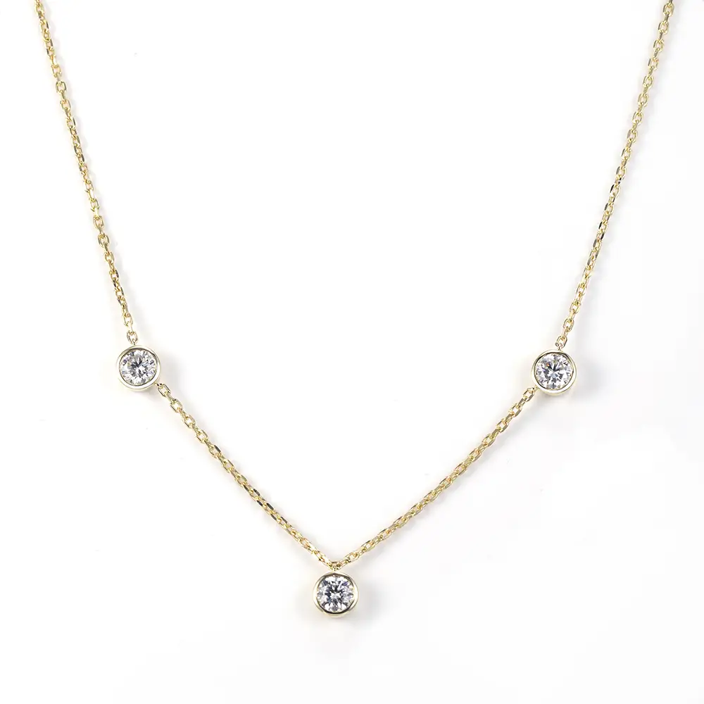 MSN-838 18K Gold Lab Diamond Nemante Collana Diamond Gioielli | Gioielli Messi 1