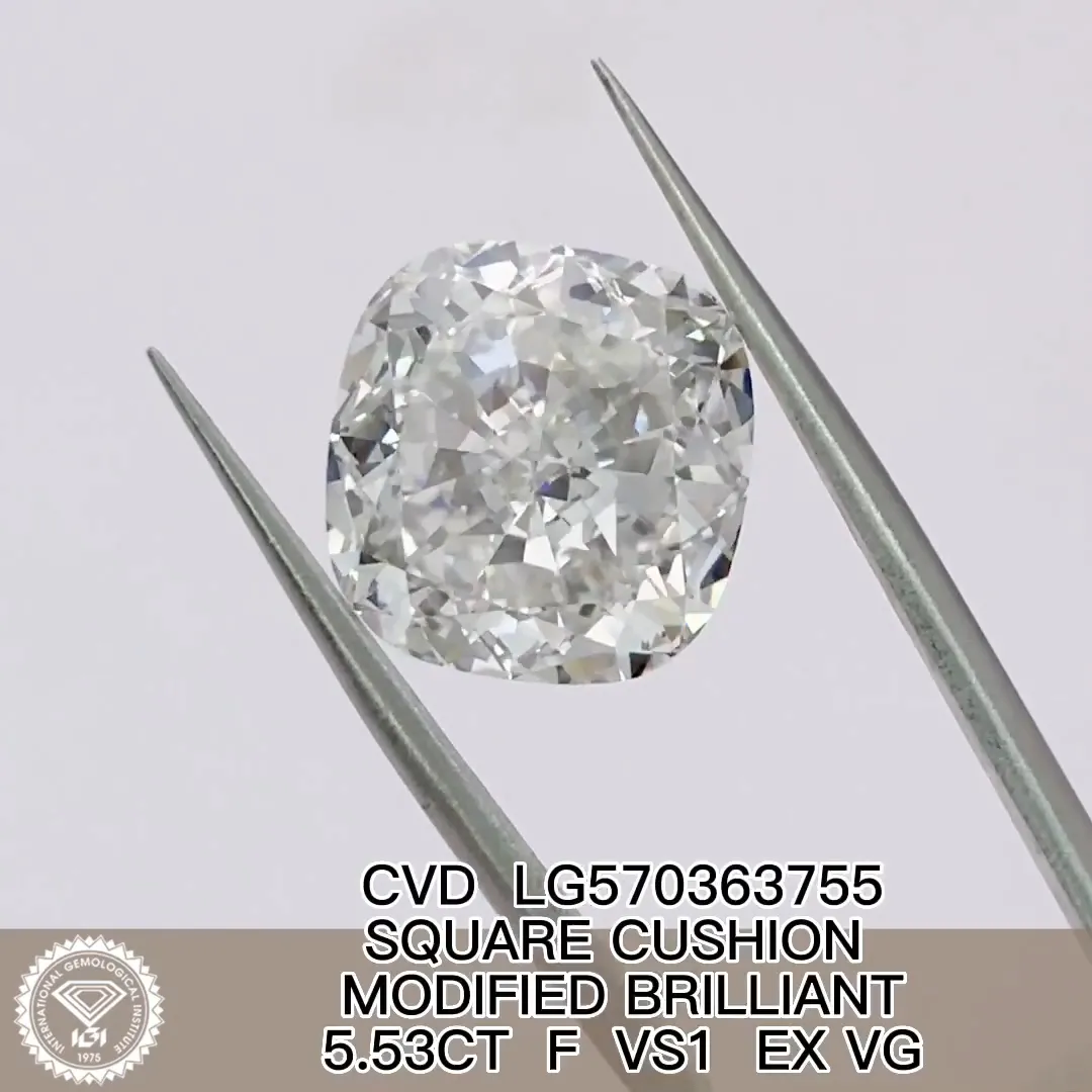 Fancy Shape Lab Diamond 5 Carat Lab Grown Diamond for Ring Supply 6