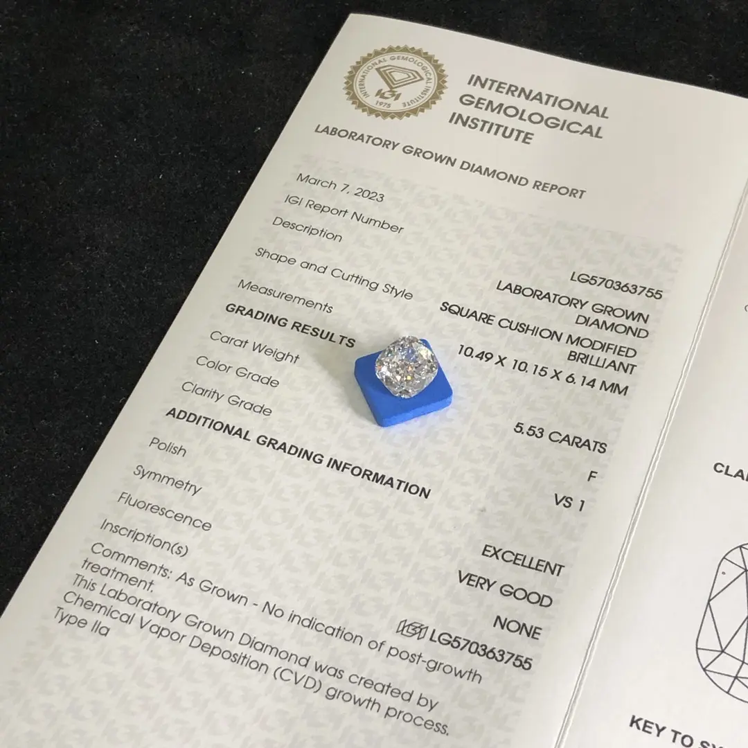 Fancy Shape Lab Diamond 5 Carat Lab Grown Diamond for Ring Supply 4