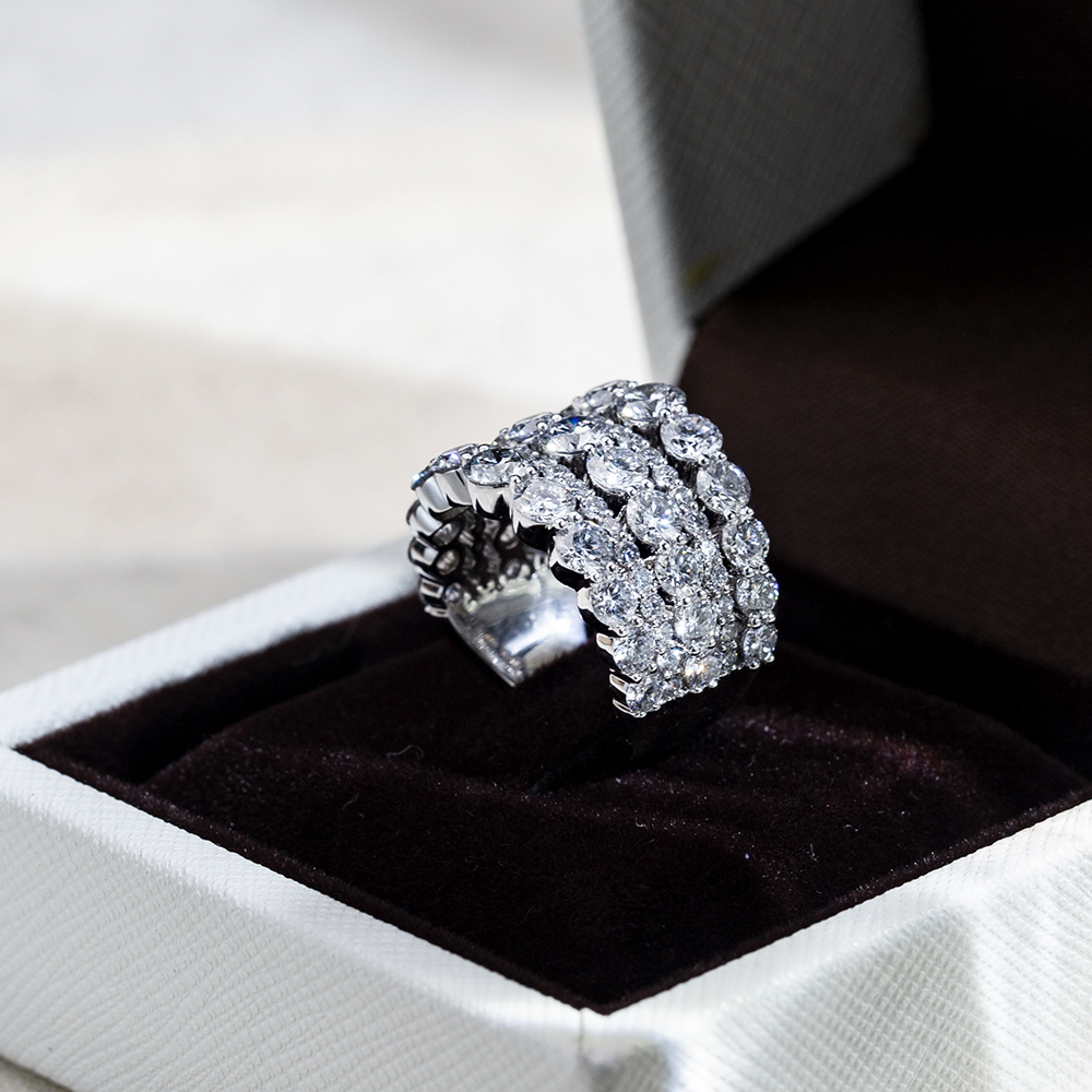 MSR-1741 Messi Pretty Lab Grown Diamond Fashion Eternity Ring Luxury 10