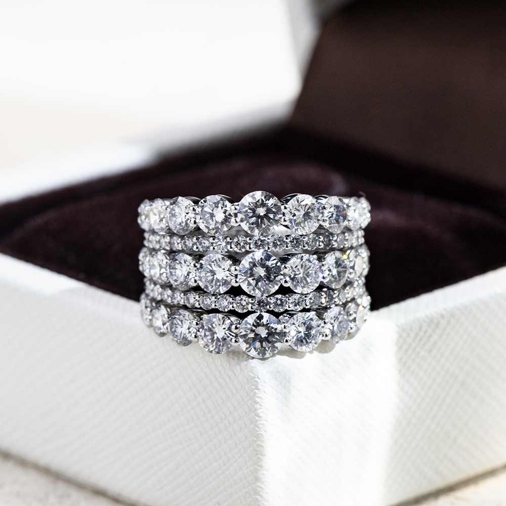 MSR-1741 Messi Pretty Lab Grown Diamond Fashion Eternity Ring Luxury 8