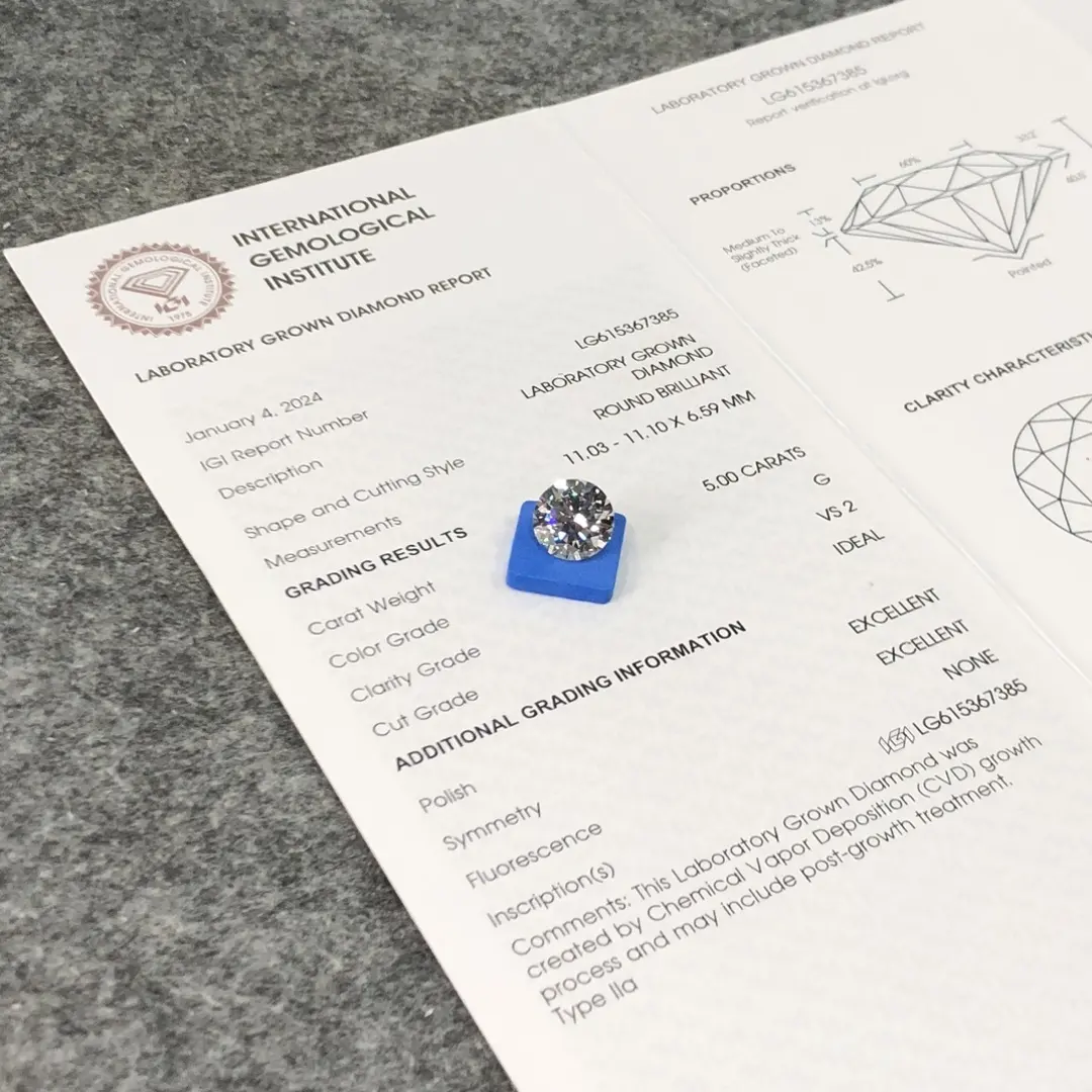 Lab Grown Diamonds 5 Carat with Custom Services for Jewelry 5