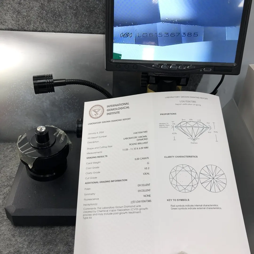 Lab Grown Diamonds 5 Carat with Custom Services for Jewelry 4