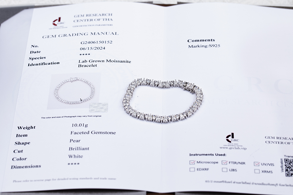 Messi Jewelry MSB-608 Customize Pear shape Lab Diamond 9K/10K/14K/18K Gold Tennis Bracelet 11