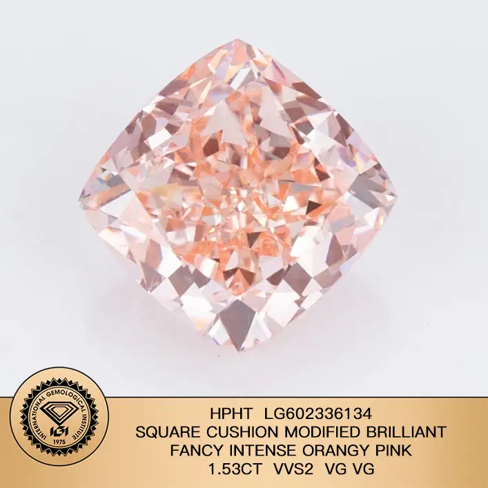 Personalizza da 1,53ct fantasia intenso cuscino quadrato rosa arangy vvs2 vg vg lab diamond con igi lg602336134 1