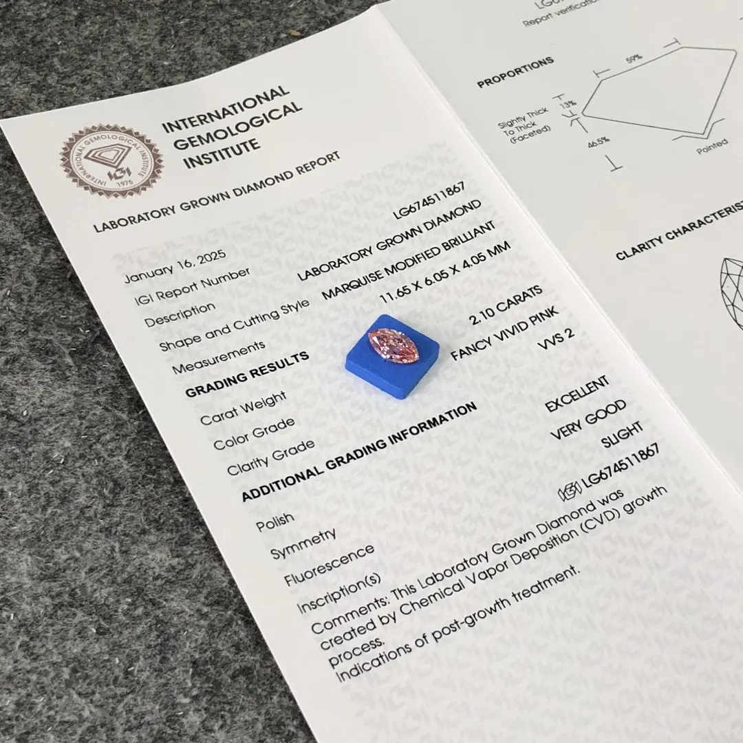 Pink Lab Diamond Created Pink Diamond Directly Sale 2