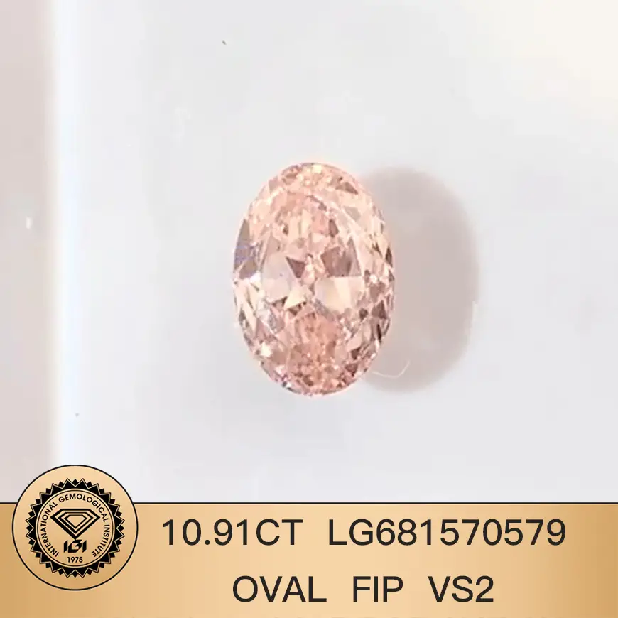 MIGLIORI IGI Oval Fancy intenso rosa VS2 10,91CT LG681570579 Azienda - Gioielli Messi 1