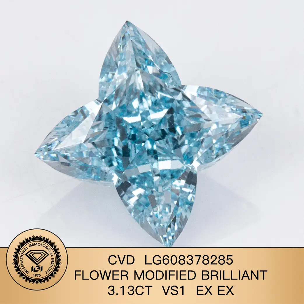 Brilliant 3,13CT VS1 EX EX EX CVD Diamond LG608378285 | Gioielli Messi 1