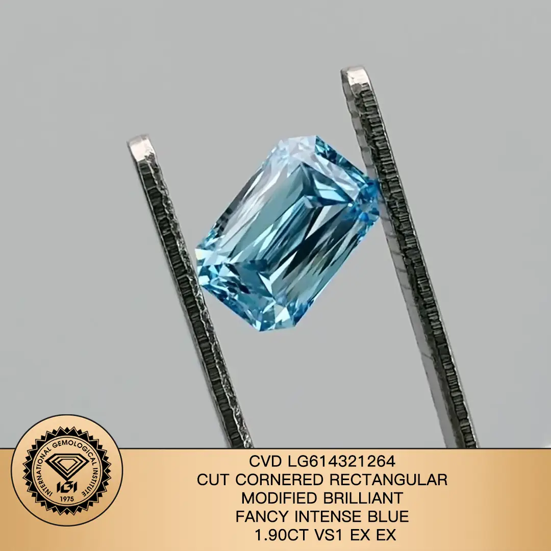1,90 ct Fancy intenso blu intenso cvd lab lab diamante recuperale ratangle modificato taglio brillante vs1 ex lg614321264 1