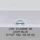 Asscher Cut Lab Diamond - 5.71ct Light Blue VS2 - Messi Jewelry 7