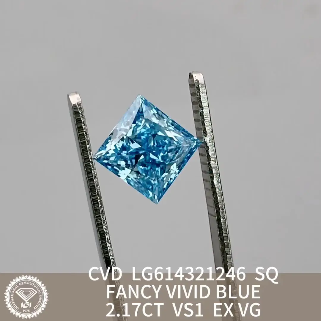 2.17CT Princess Lab Diamond - IGI Certified for Custom Jewelry 4