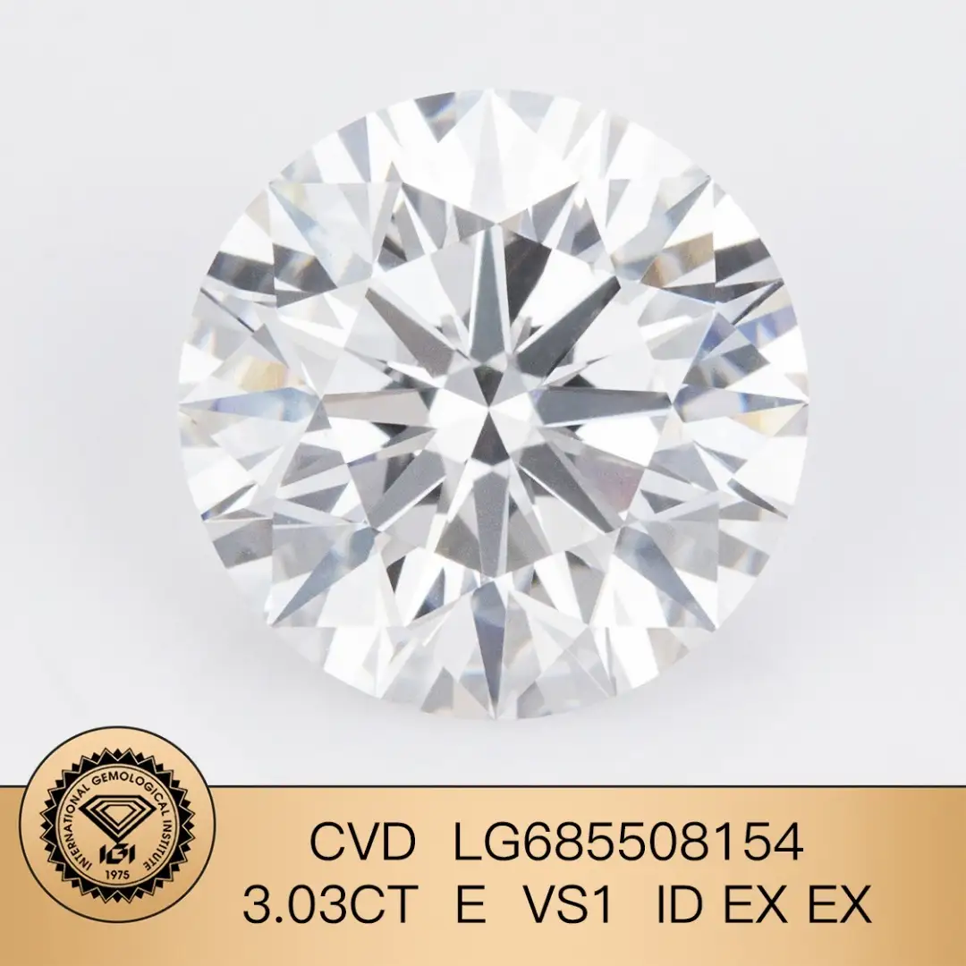 Gioielli Messi Round 3.03Carat E VS1 ID EX EX CURNO CVD e freccia Lab Diamond IgI LG685508154 1