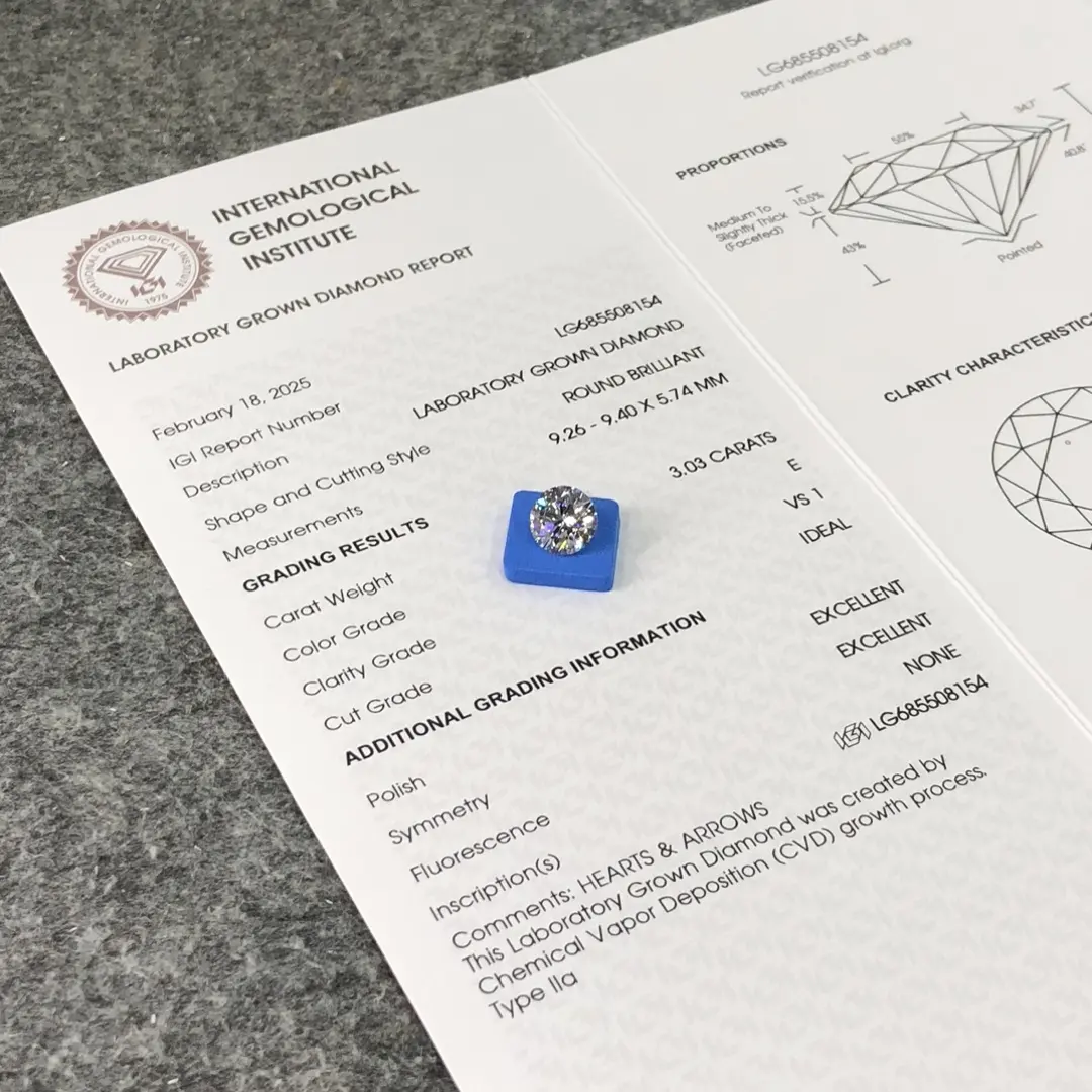 Barang Kemas Messi Berlian Bulat 4 Karat Berlian Bulat 4 Karat Berlian Bulat 4 Karat Berlian Bulat Keselamatan Tinggi 4