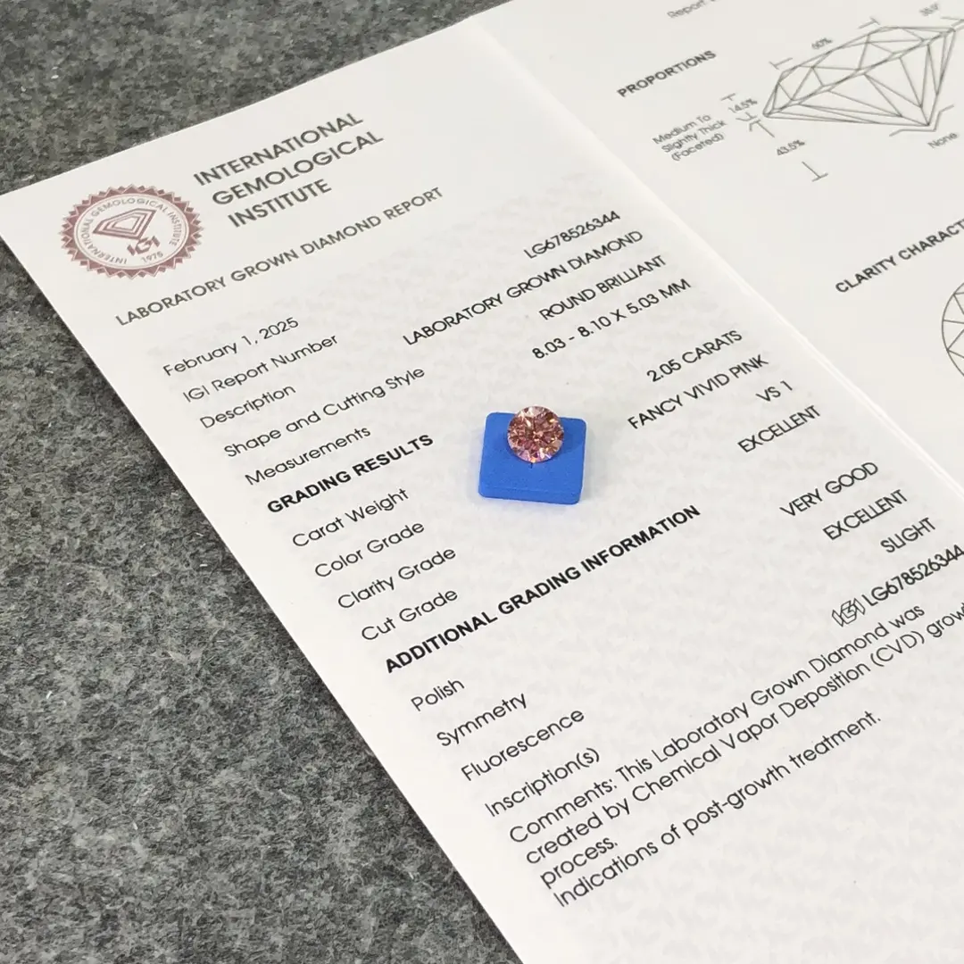 Syarikat Berlian Bulat Fesyen 2 Karat 4