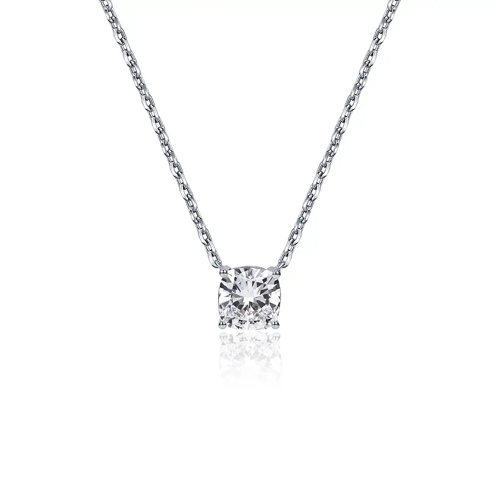 MSN-890 Luxury Lab Diamond Cushion Collana in oro | Gioielli Messi 1