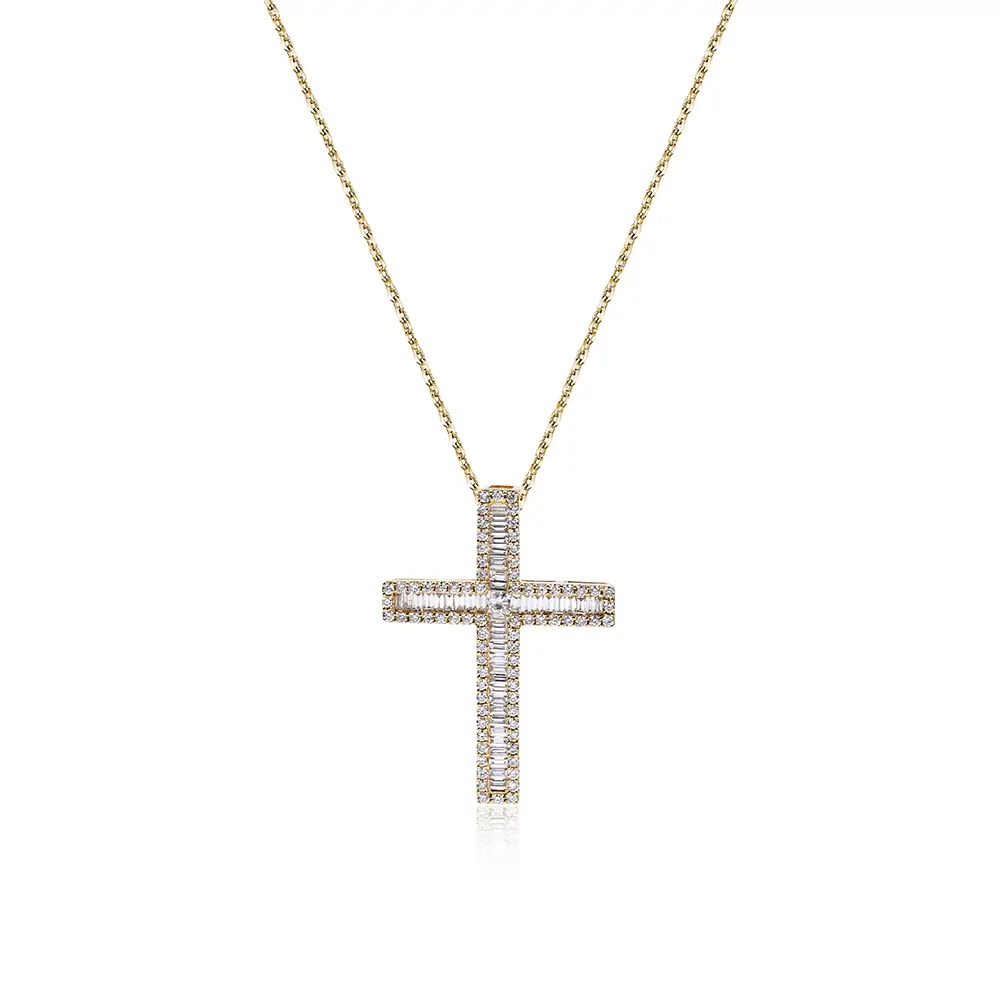 MSN-892 Gold Charm Croce Cross Cioncant Gioielli di lusso | Gioielli Messi 1