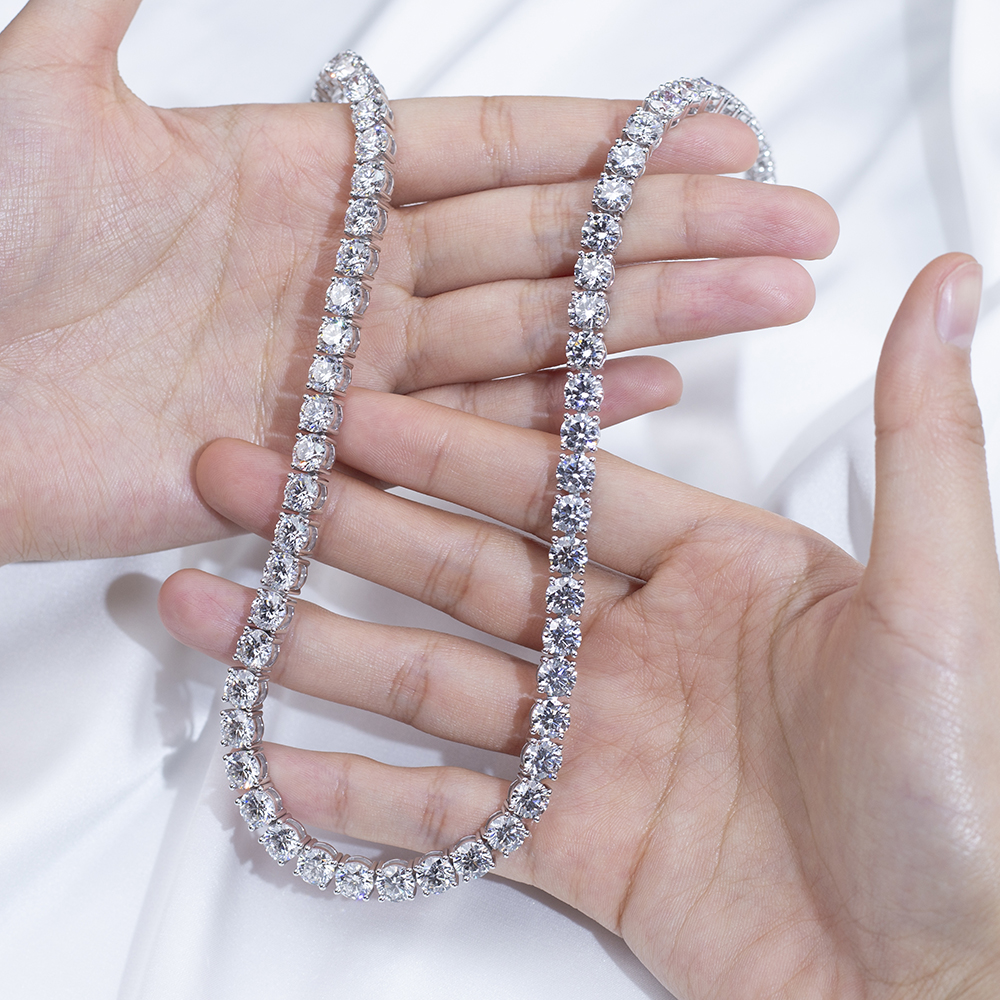 MSN-889 Lab Diamond Tennis Chains Iced Alahas Kwintas | Messi Alahas 7