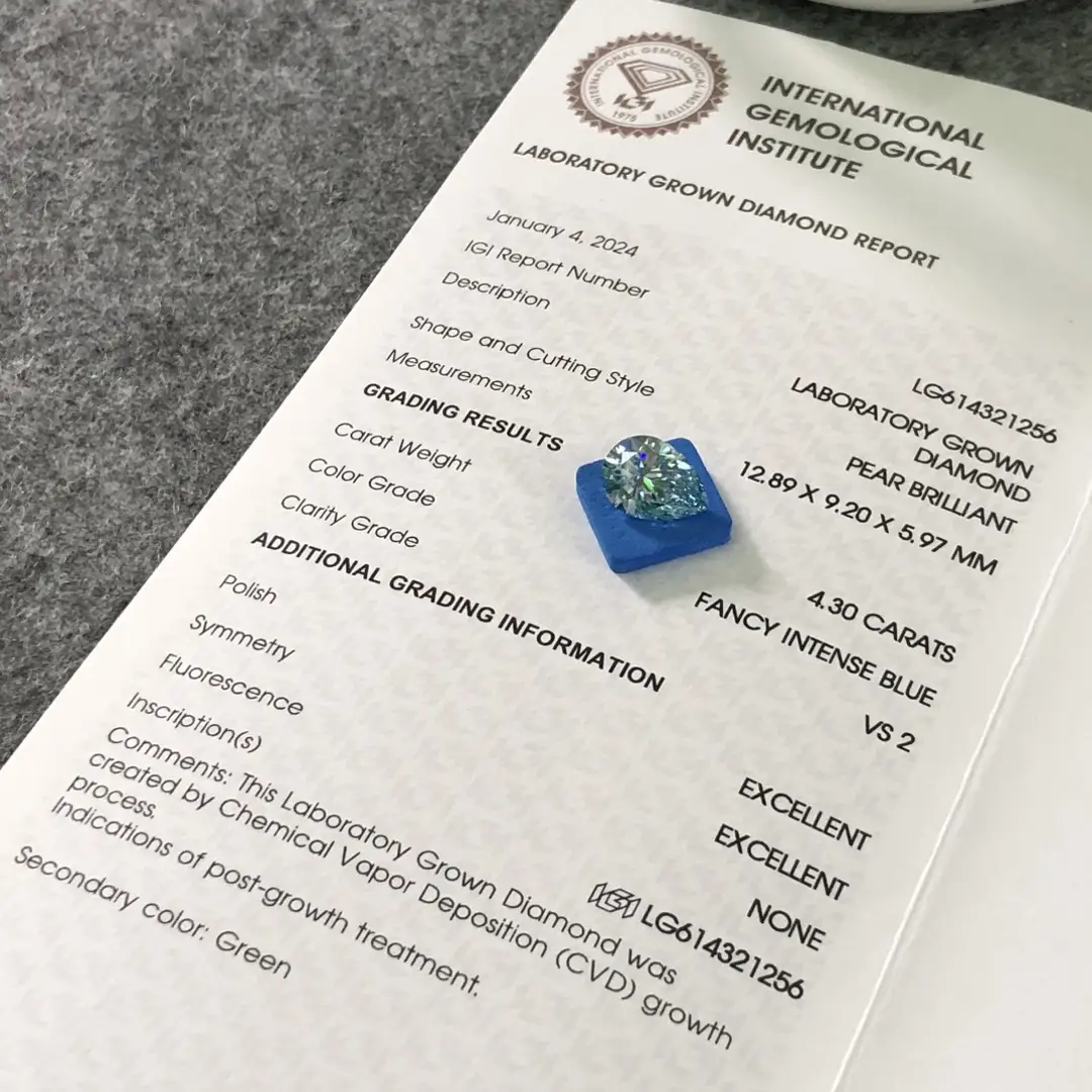 5.07CT Oval Lab Grown Diamond - IGI Certified, Customizable - Messi Jewelry 2