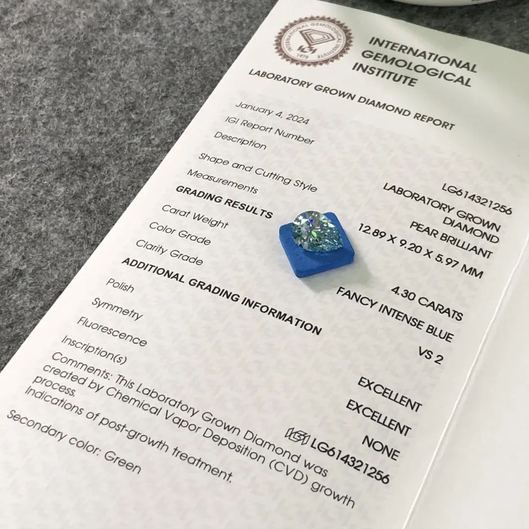 5.07CT Oval Lab Grown Diamond - IGI Certified, Customizable - Messi Jewelry 2