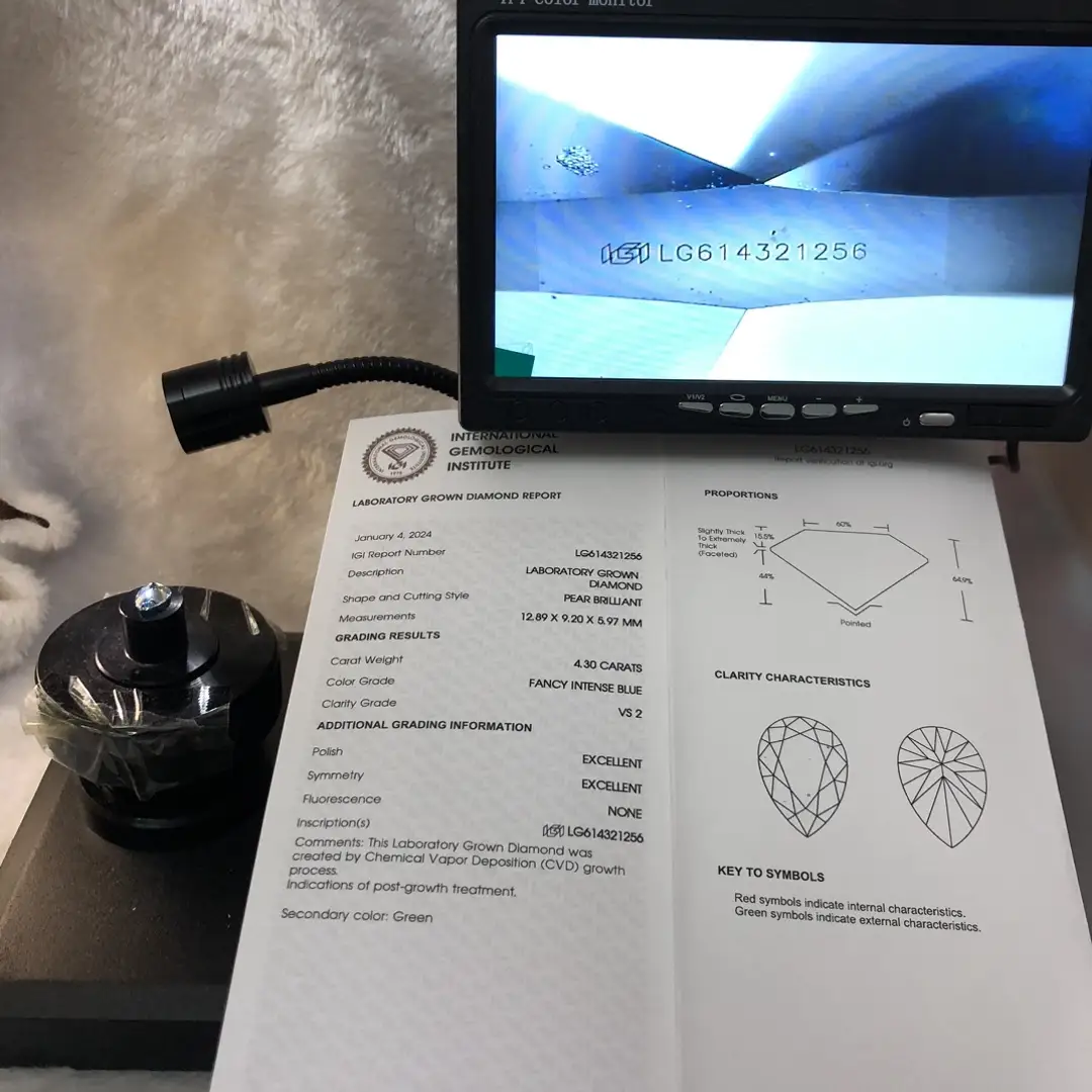 5.07CT Oval Lab Grown Diamond - IGI Certified, Customizable - Messi Jewelry 3