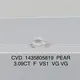 IGI Certified 3.09CT Pear Lab Grown Diamond 5