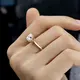 18k Gold Lab Diamond Cushion Ring - Messi Jewelry 7