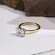 18k Gold Lab Diamond Cushion Ring - Messi Jewelry 4
