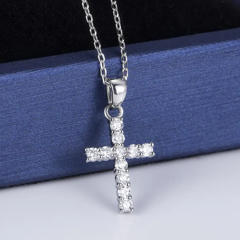 14K White Gold Lab Diamond Tennis Necklace 4
