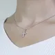 14K White Gold Lab Diamond Tennis Necklace 6