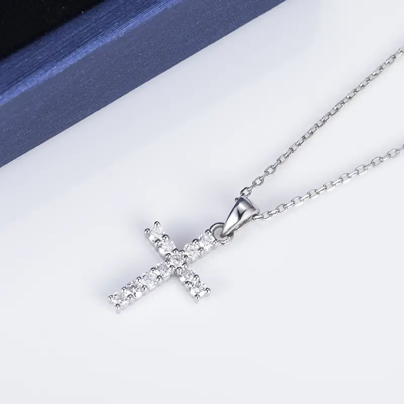 14K White Gold Lab Diamond Tennis Necklace 3
