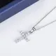 14K White Gold Lab Diamond Tennis Necklace 3