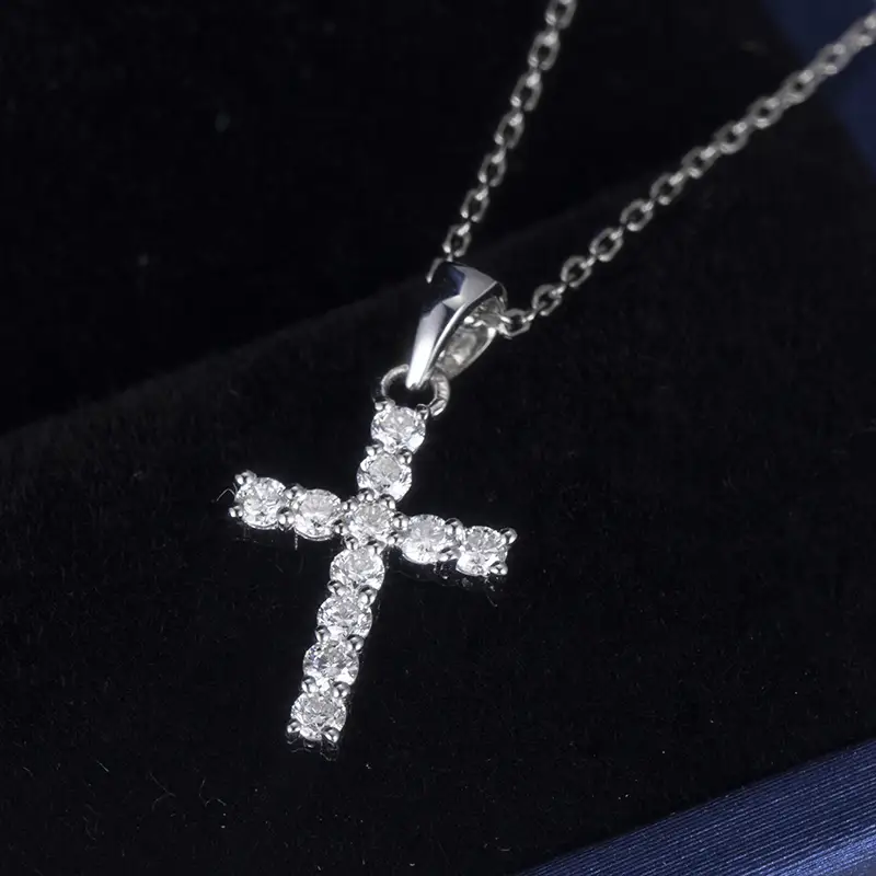 14K White Gold Lab Diamond Tennis Necklace 5