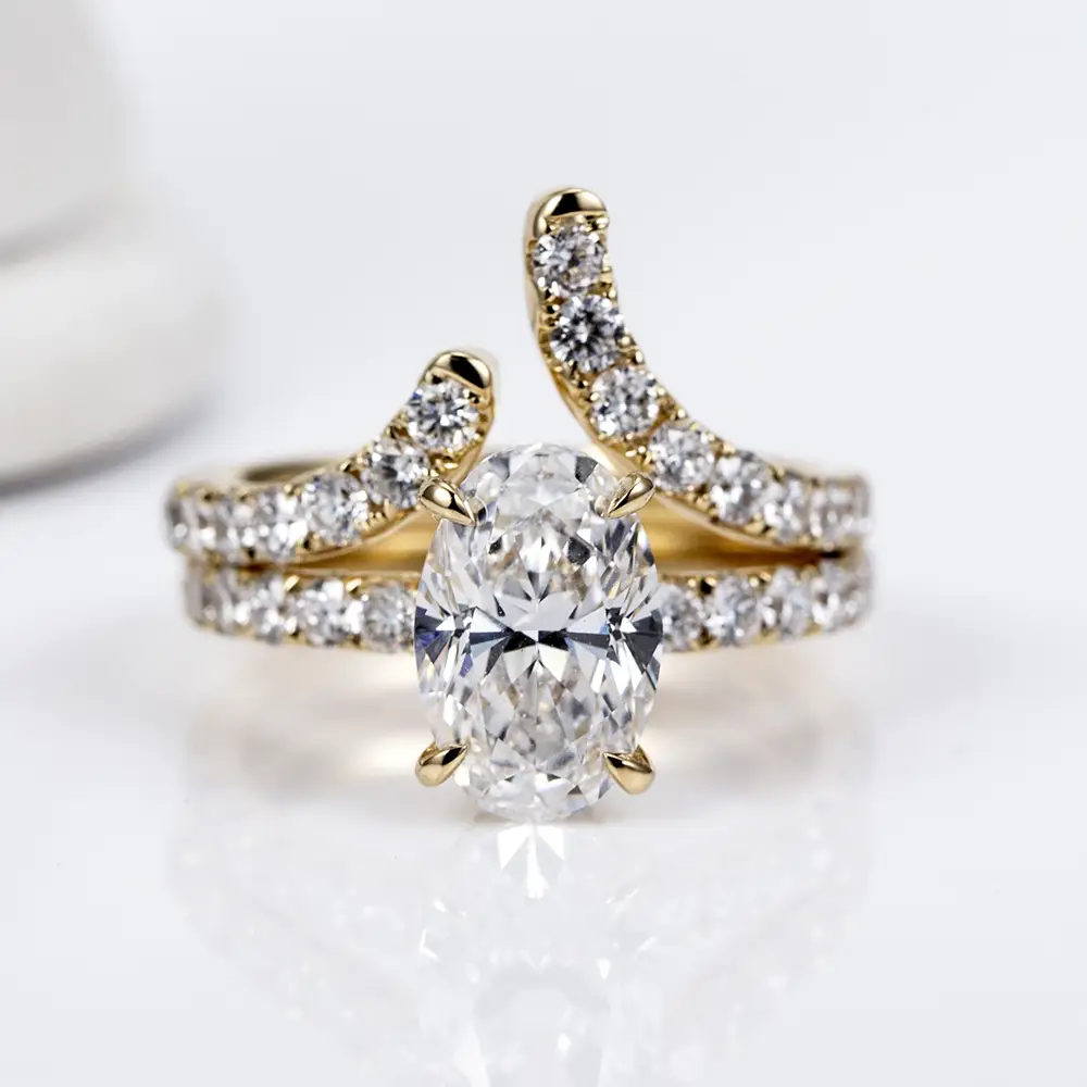 MSR-1763 18K GOLLO GOLD OVAL SHAPE LAB CRESCITO Diamante 1