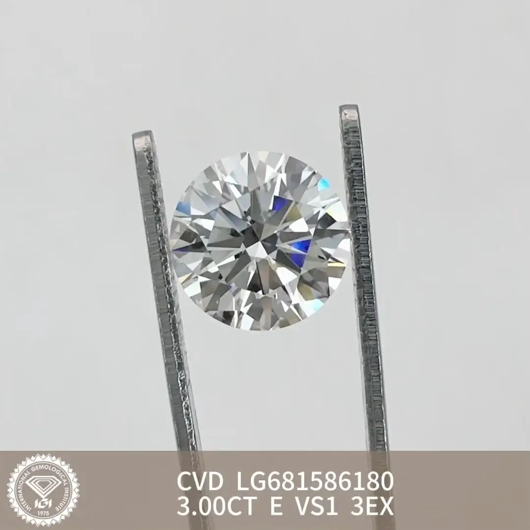 Messi Jewelry Lab Diamond CVD 3.00ct E VS1 3EX LG681586180 1