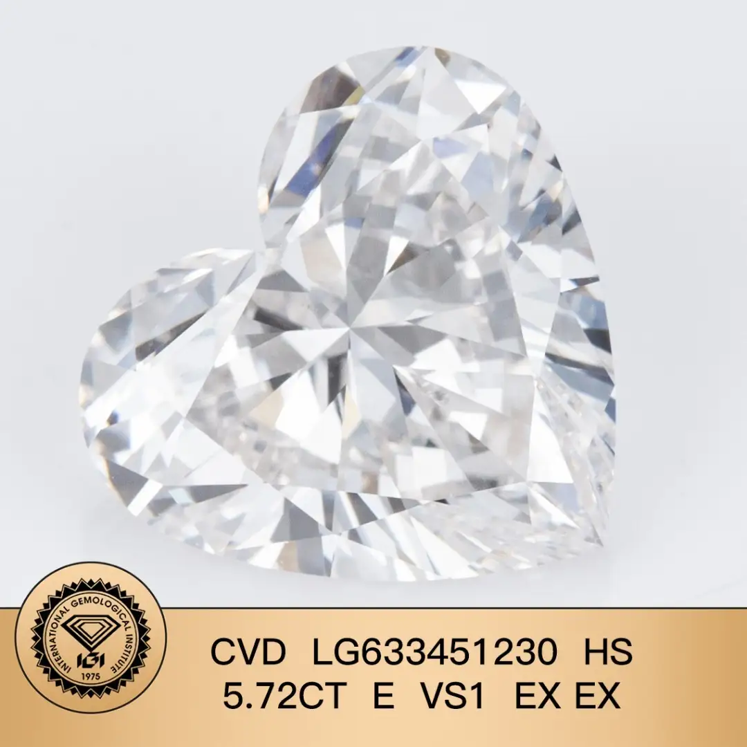 Messi Jewelry Lab Diamond Cut CVD CHARCH 5.72CT E VS1 LG633451230 Ex Ex 1